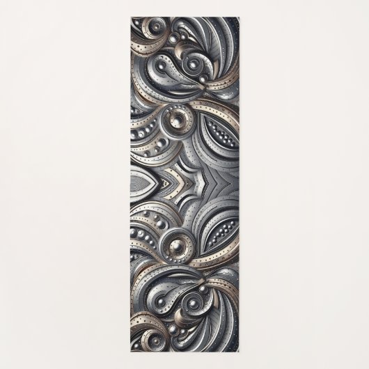 Tapis De Yoga riveted metal curves  (Devant)