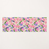 Tapis De Yoga Robin et fleurs, motif aquarelle (Devant (Horizontal))