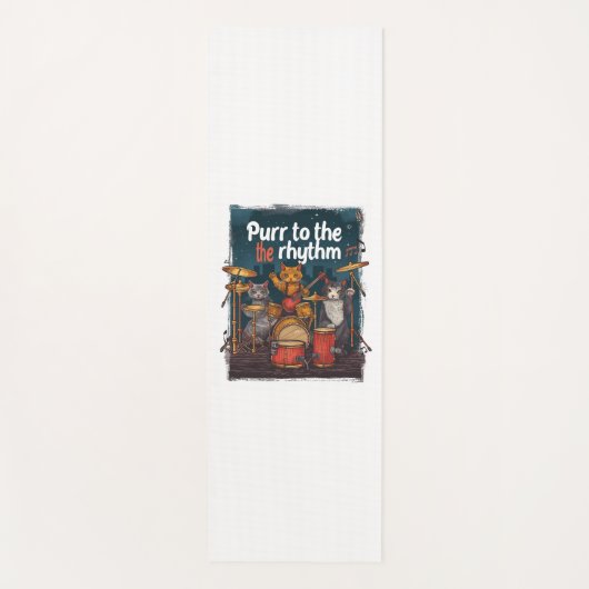 Tapis De Yoga Rockin' Cat Band (Devant)