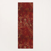 Tapis De Yoga Romantic Red Bold Damask Paisley Bold Floral  (Dos)