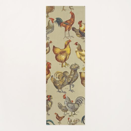 Tapis De Yoga Rooster Poulet de la ferme Pays Animal (Devant)