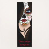 Tapis De Yoga Rosa Sugar Skull Portrait (Devant)