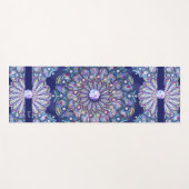 Tapis De Yoga Rosace bleue (Devant (Horizontal))