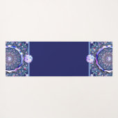 Tapis De Yoga Rosace bleue (Dos (Horizontal))