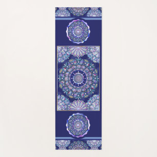 Tapis De Yoga Rosace bleue
