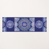 Tapis De Yoga Rosace bleue (Devant (Horizontal))