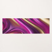 Tapis De Yoga Rose Abstrait-violet moderne et or- (Dos (Horizontal))