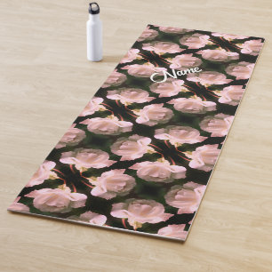 Tapis De Yoga Rose blanche gouttes Abstraites personnalisées