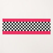 Tapis De Yoga Rose clair et damier (Devant (Horizontal))