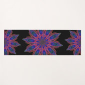 Tapis De Yoga Rose double face et Lotus Mandala Turquoise (Devant (Horizontal))
