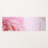 Tapis De Yoga Rose douce Rose intérieur paix spirituelle (Dos (Horizontal))