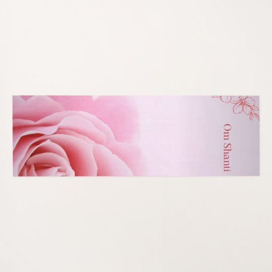 Tapis De Yoga Rose douce Rose intérieur paix spirituelle (Dos (Horizontal))