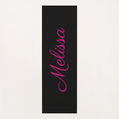 Tapis De Yoga Rose et noir tendance (Devant)