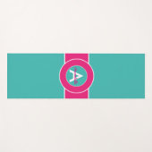 Tapis De Yoga Rose et Teal (Devant (Horizontal))