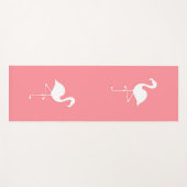 Tapis de yoga rose flamants (Devant (Horizontal))