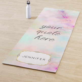 Tapis De Yoga Rose Girl Doux Pastel Gradient Encre d'alcool pers