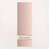 Tapis De Yoga Rose gold blush name modern elegant (Devant)