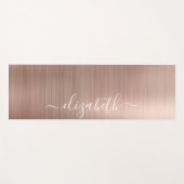 Tapis De Yoga Rose Gold Monogrammé (Devant (Horizontal))