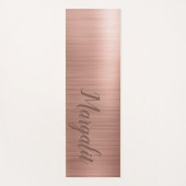 Tapis De Yoga Rose Gold Nom Monogram Yoga Mat (Devant)