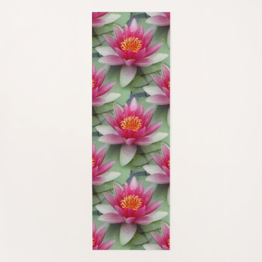 Tapis De Yoga Rose Lotus Water Lily (Devant)