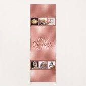 Tapis De Yoga Rose or blush photo nom de collage (Devant)