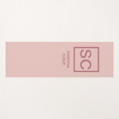 Tapis De Yoga Rose or couleur professionnelle simple nom monogra (Devant (Horizontal))