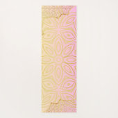 Tapis De Yoga Rose or & couleur rose de l'eau Mandala (Dos)