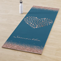 Rose personnalisé Gold Heart Poses Namaste Yoga Ma