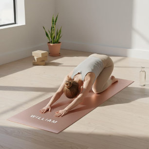 Tapis De Yoga Rose personnalisé Gold & Monogramme Nom Yoga Mat