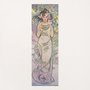 Tapis De Yoga Rose (quatre fleurs), Alphonse Mucha