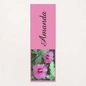 Tapis De Yoga Rose rose de Sharon Nom personnalisé (Devant)