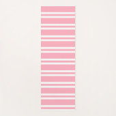 Tapis De Yoga Rose rose et blanc rayé (Devant)