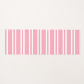 Tapis De Yoga Rose rose et blanc rayé (Devant (Horizontal))