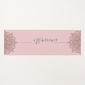 Tapis De Yoga Rose rose Namaste Script Mandala (Devant (Horizontal))