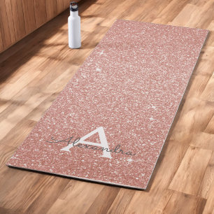 Tapis De Yoga Rose Rose Parties scintillant Or & Sparkle Yoga Ma