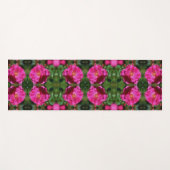 Tapis De Yoga Rose rose Peinture Abstraite Fleur Art (Devant (Horizontal))