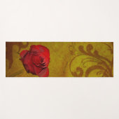 Tapis De Yoga Rose rouge (Devant (Horizontal))