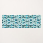 Tapis De Yoga Roses In a Rough Patch Aqua (Dos (Horizontal))