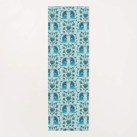 Tapis De Yoga Roses In a Rough Patch Aqua (Devant)