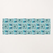 Tapis De Yoga Roses In a Rough Patch Aqua (Devant (Horizontal))