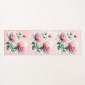 Tapis De Yoga Roses roses de chiffon (Devant (Horizontal))