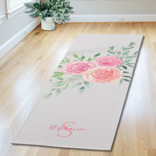 Tapis de Yoga Roses Roses Personnalisées