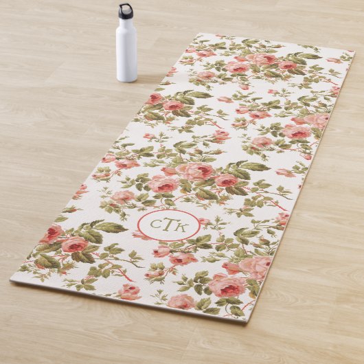 Tapis De Yoga Roses roses roses roses mignonnes à la fille avec  (En situation)
