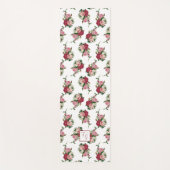 Tapis De Yoga Roses victoriens chic avec Monogram - Arrière - pl (Devant)