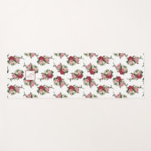 Tapis De Yoga Roses victoriens chic avec Monogram - Arrière - pl (Devant (Horizontal))