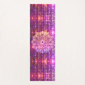 Tapis De Yoga Rosette violette et or chatoyante (Devant)