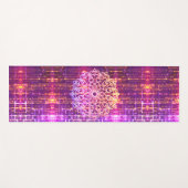 Tapis De Yoga Rosette violette et or chatoyante (Devant (Horizontal))