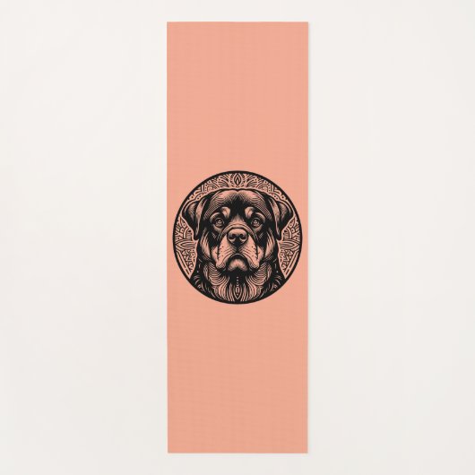 Tapis De Yoga Rottweiler Dog Face Line Art Yoga Mat (Devant)