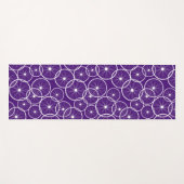 Tapis De Yoga Roues cyclistes Motifs sur violet (Devant (Horizontal))
