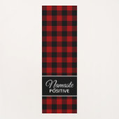 Tapis De Yoga Rouge, Buffle Noir Plaid Yoga Mat 2 (Devant)